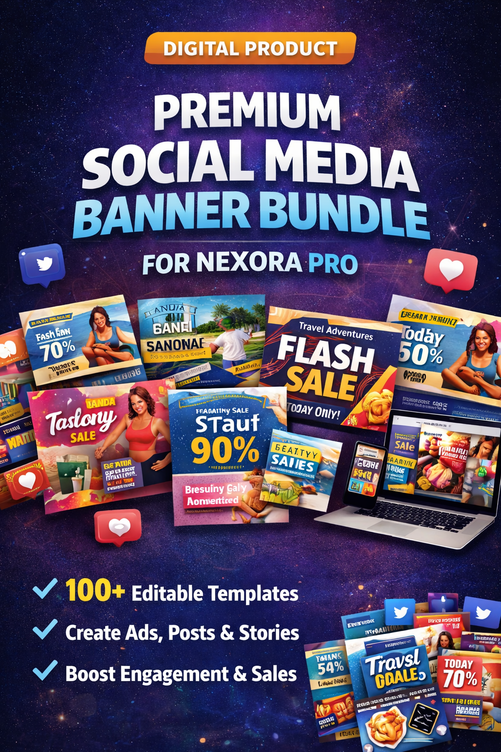 100+ Social Media Banner Templates – Boost Engagement & Sales Instantly